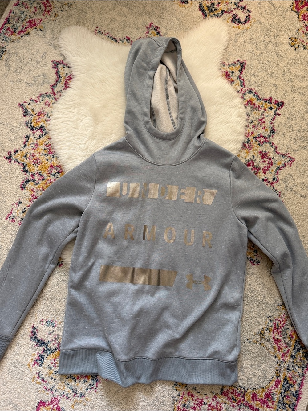 Under Armour Women’s Gray Hoodie with Metallic Logo